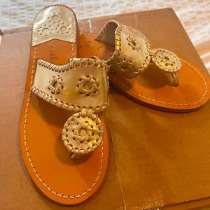 Jack Rogers Jacks Flat Sandal Gold Size 6